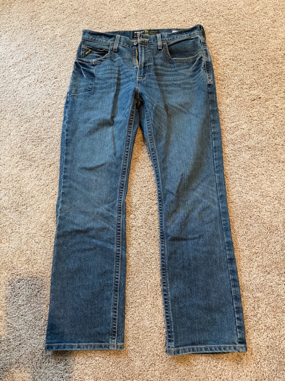 Ariat Men’s Straight Jeans - Dark Blue Denim